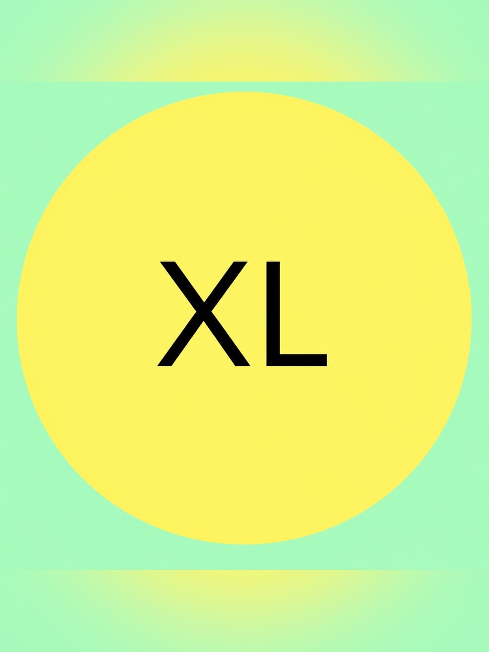50‎ SHIPPING STICKERS - 2” ROUND - CLOTHING LABELS - SIZE EXTRA LARGE “XL”